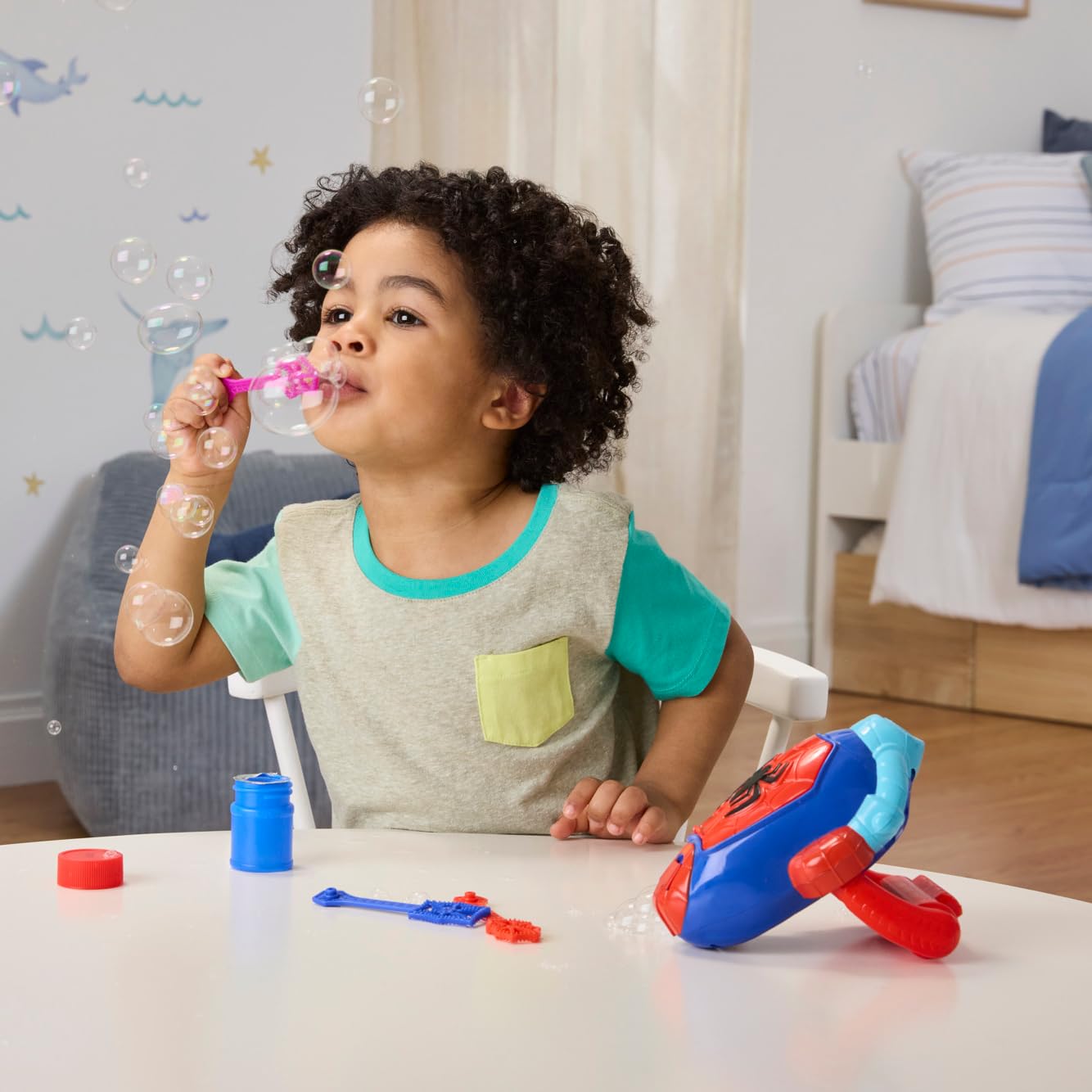 Spidey and His Amazing Friends Water-Webs Bubble Slinger Electronic Toy - Ages 3+ 12