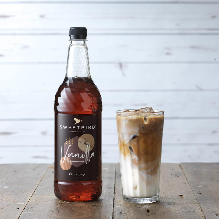 Sweetbird Vanilla Syrup | 1 Litre | Beverage Syrup for Coffee & Drinks