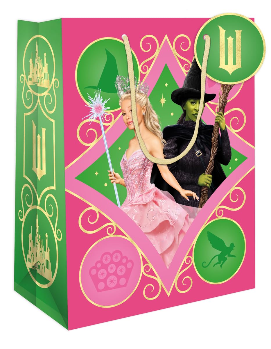 Danilo Promotions LTD Wicked Medium Gift Bag - Glinda & Elphaba Musical Theatre Fan Gift Wrap