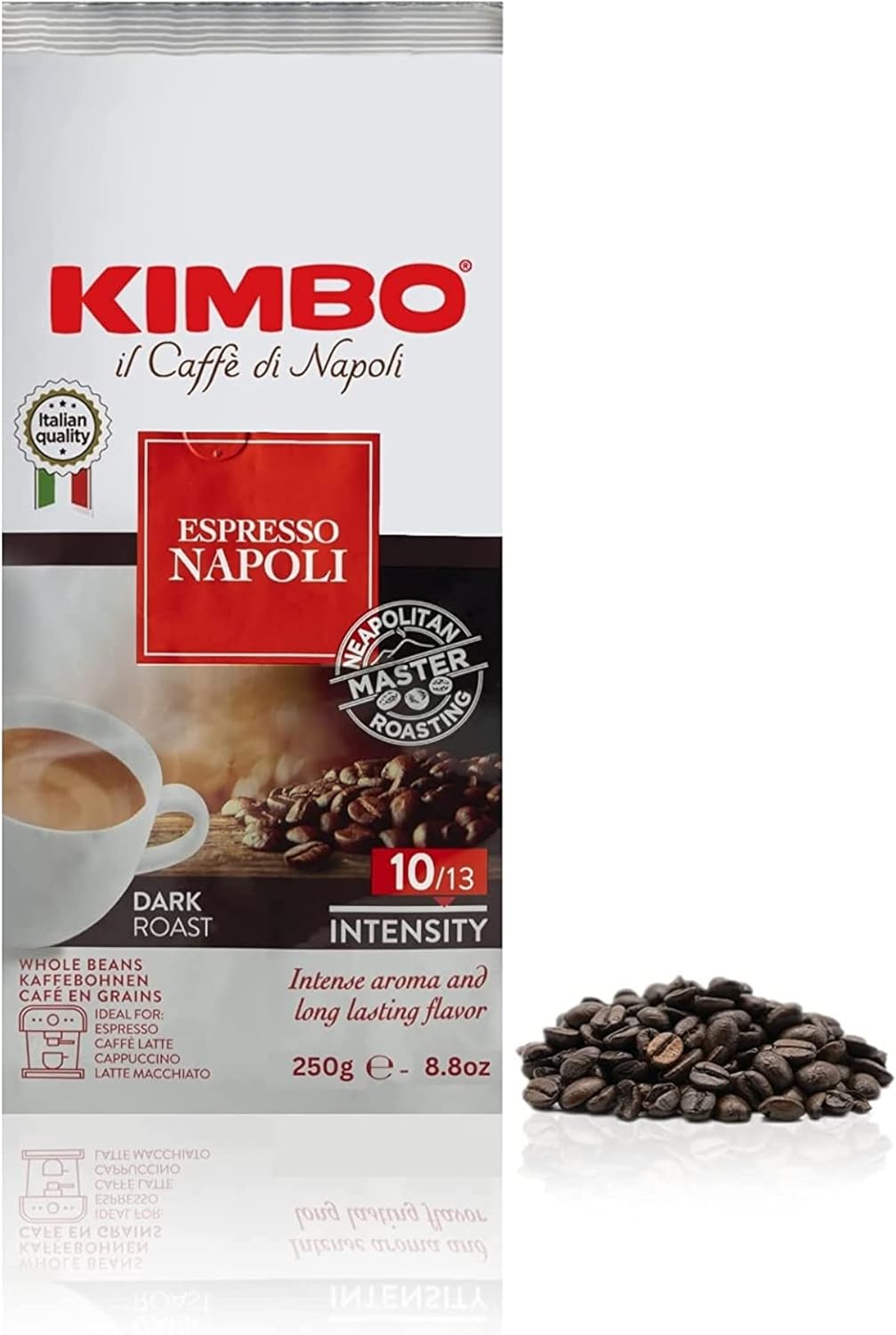 Kimbo Espresso Napoli Whole Coffee Beans - Dark Roast 250g