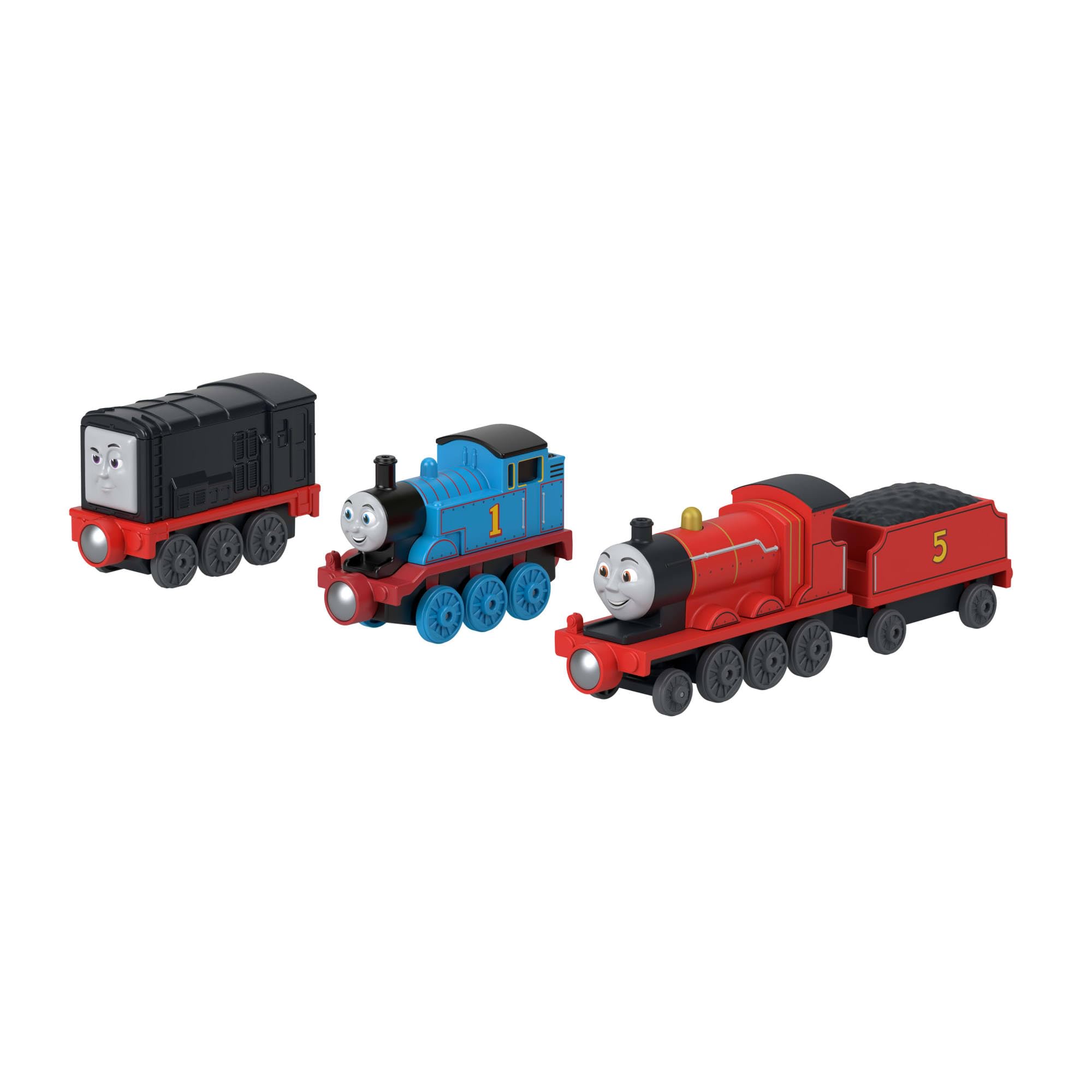 THOMAS & FRIENDS Die-Cast Toy Train Multipack of 3 (Thomas, Diesel, James) | Ages 3+ 1