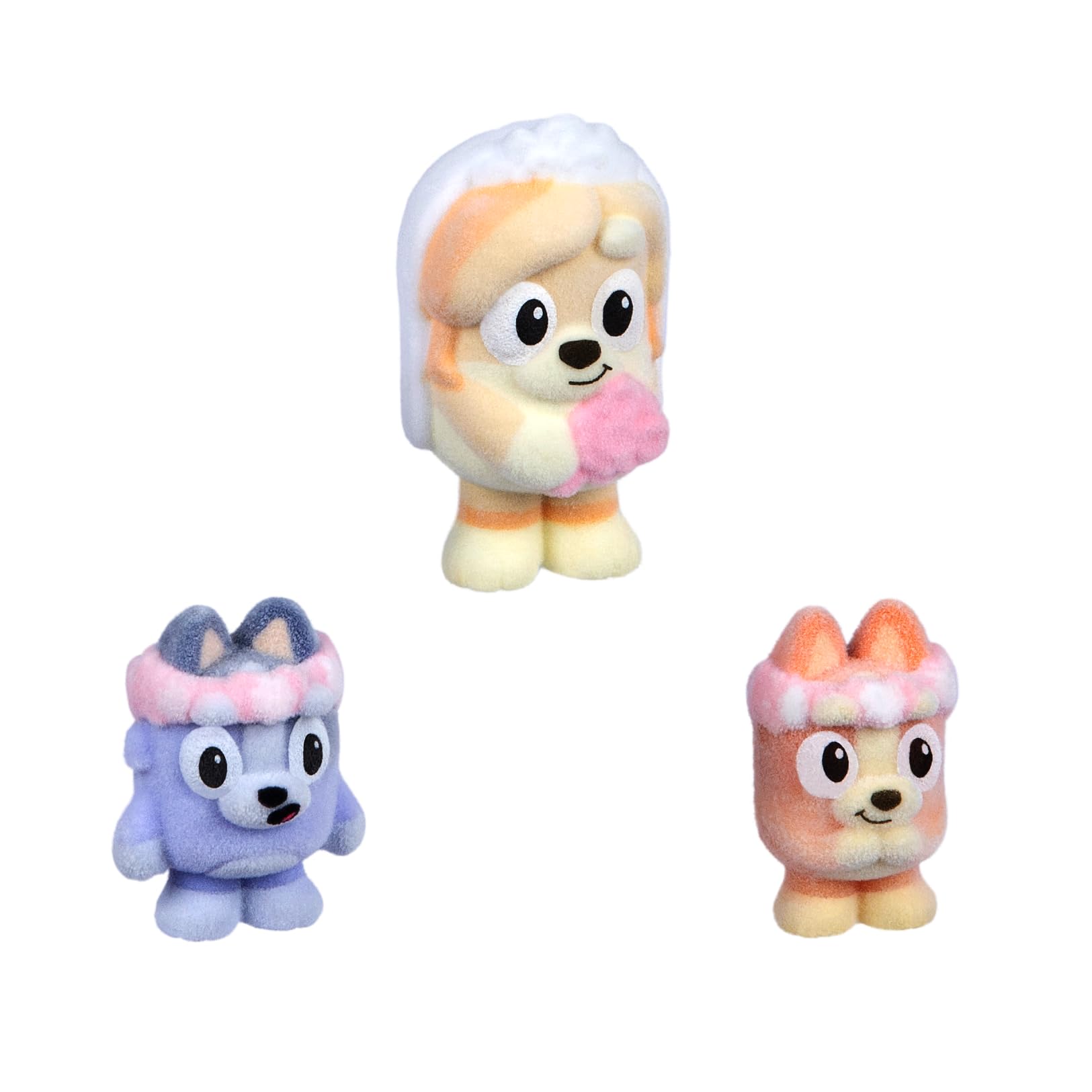 Bluey Fuzzies Episode Pack: The Sign with 3 Specially Flocked Collectible Figures | Ages 3+