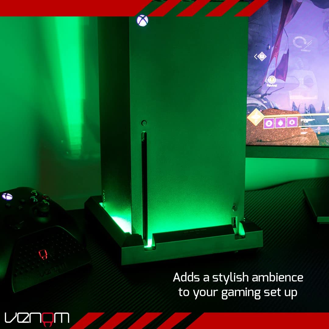 Venom Multi-Colour LED Light-up Console Stand for Xbox Series X | USB Powered | Adjustable Brightness 4