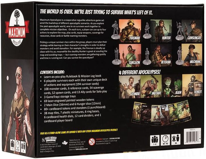 Rock Manor Games Maximum Apocalypse 2nd Edition Board Game