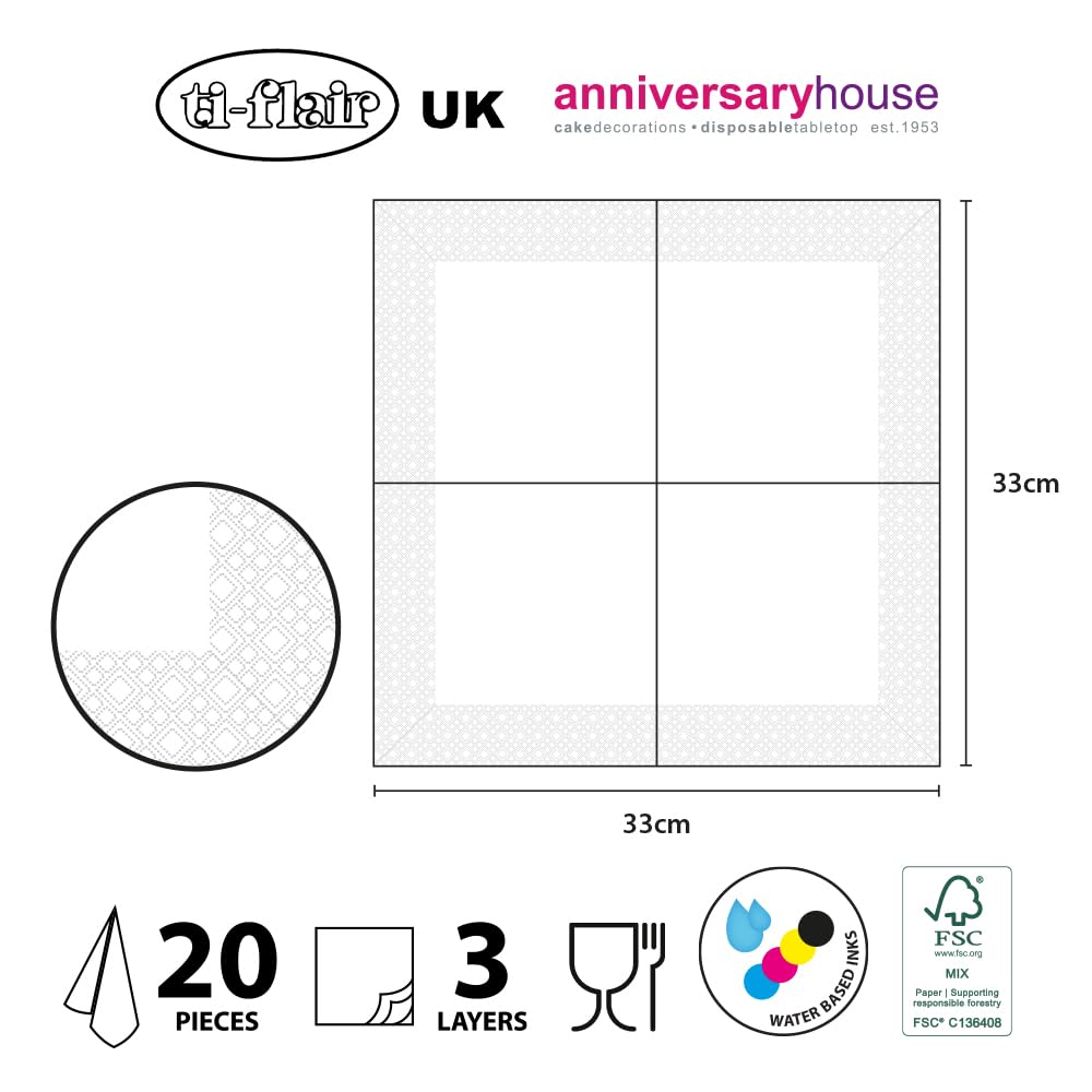 Anniversary House Christmas Gonk Luxury 3-Ply Napkins 33cm 2