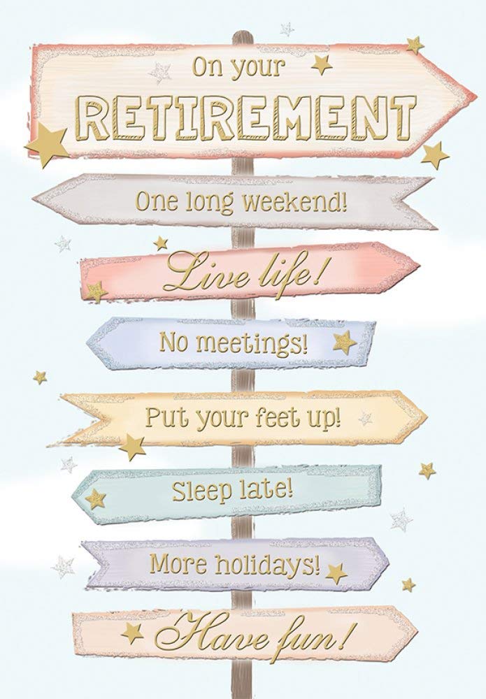 Piccadilly Greetings Retirement Card - Modern Occasion | 9 x 6 inches