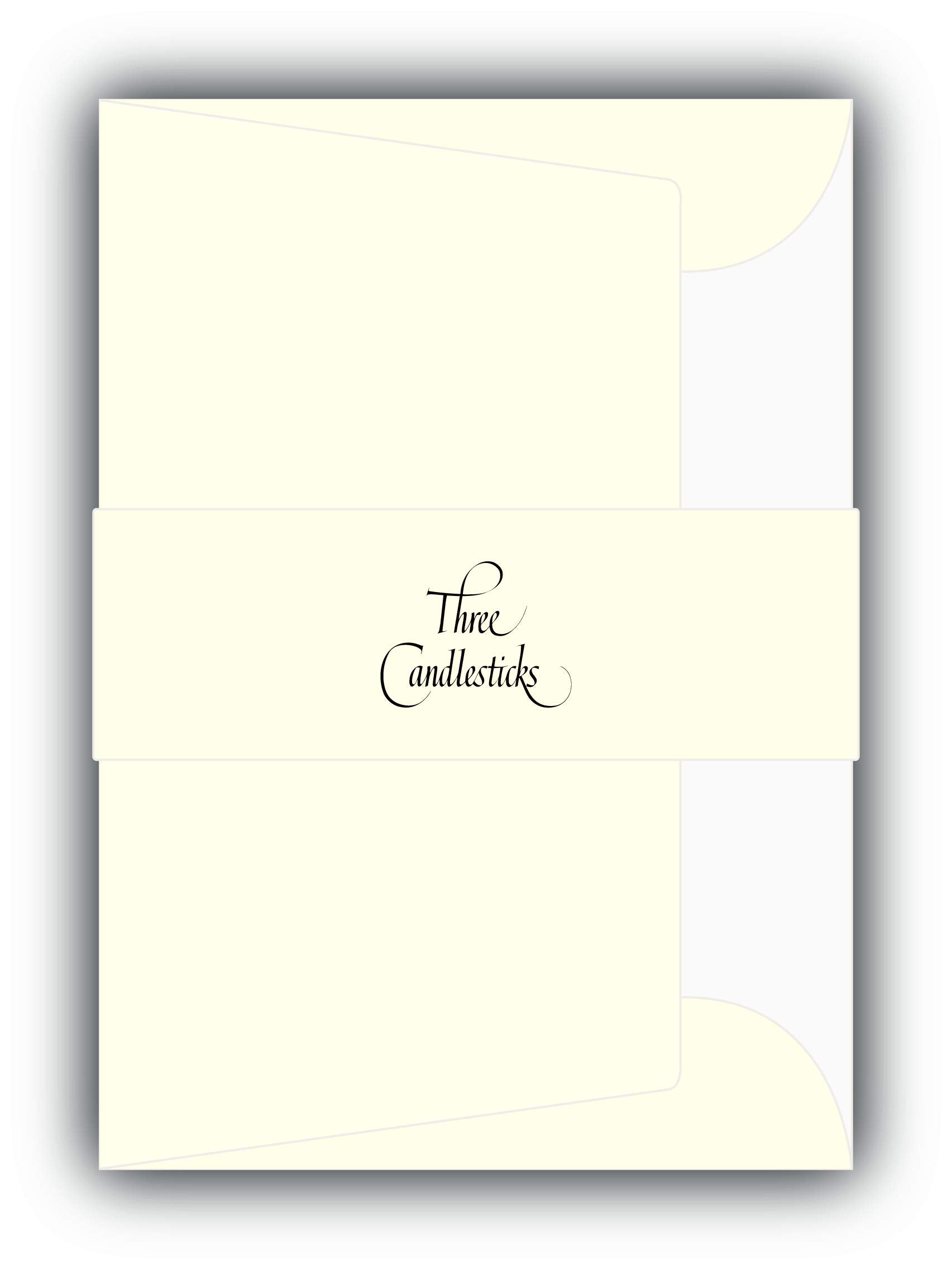 THREE CANDLESTICKS Luxury Tissue-Lined Envelopes for A5 Writing Pad | 20 Count | Cream | C6 (114 x 162mm)