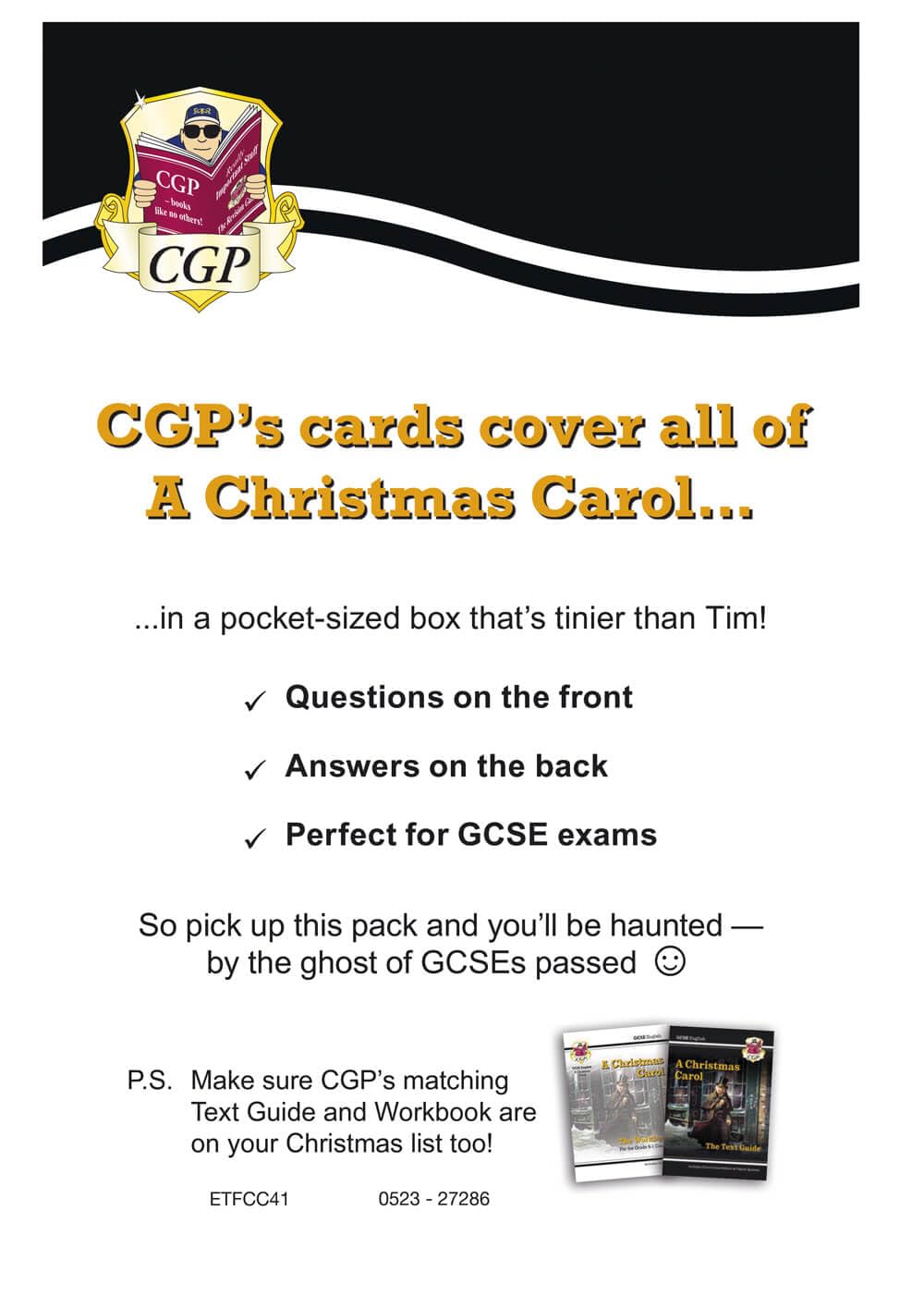 CGP GCSE English Revision Question Cards - A Christmas Carol | Grade 9-1 Exams