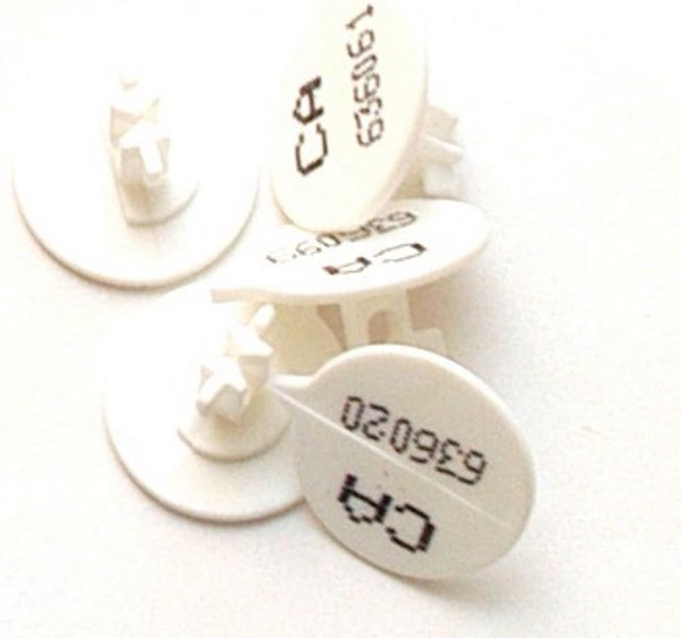 Versapak BUTTONNO_WHS Numbered Button Seal (Pack of 500) - White
