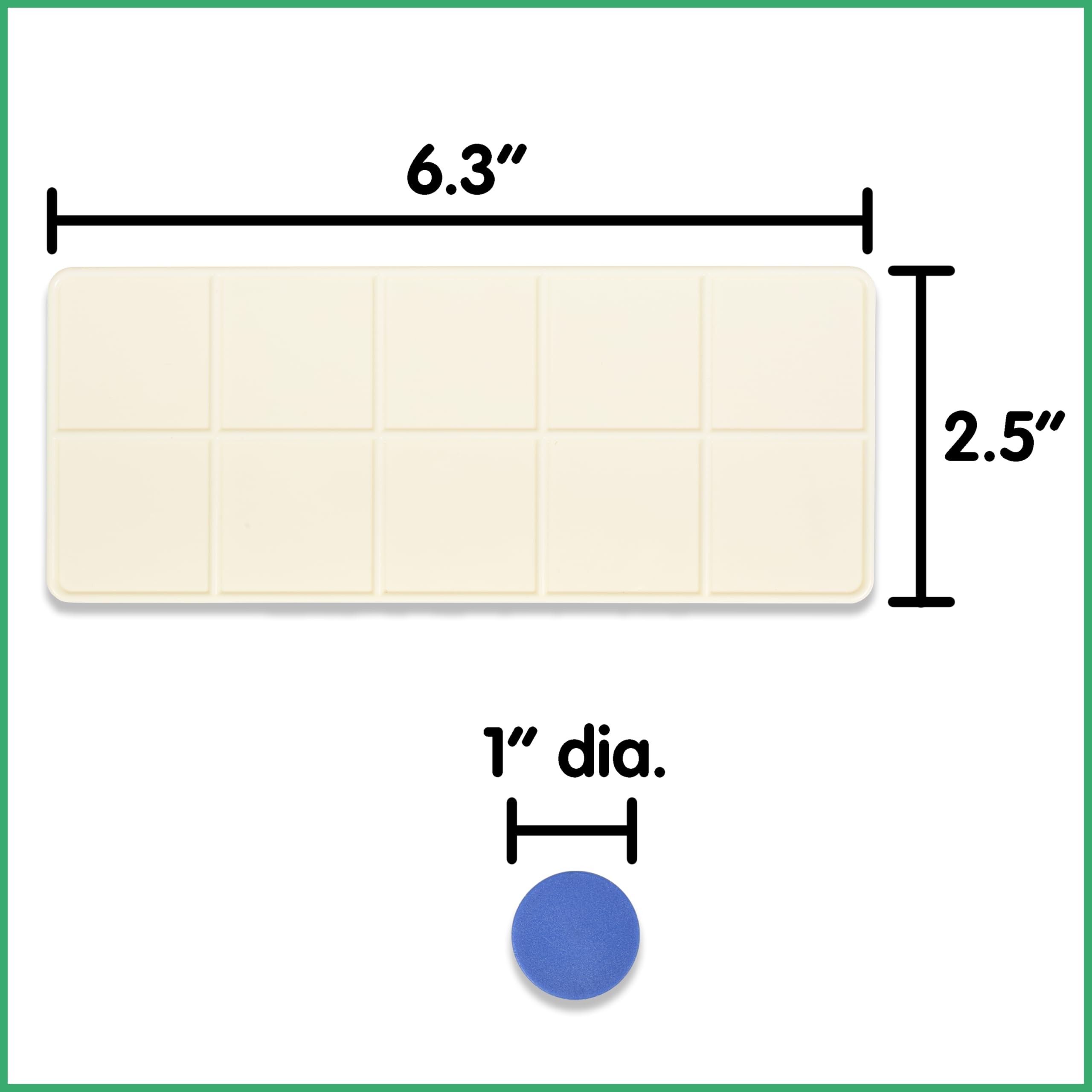 edxeducation Ten Frame Classroom Set - 16 Frames & 160 Two-Color Counters | Plastic 7