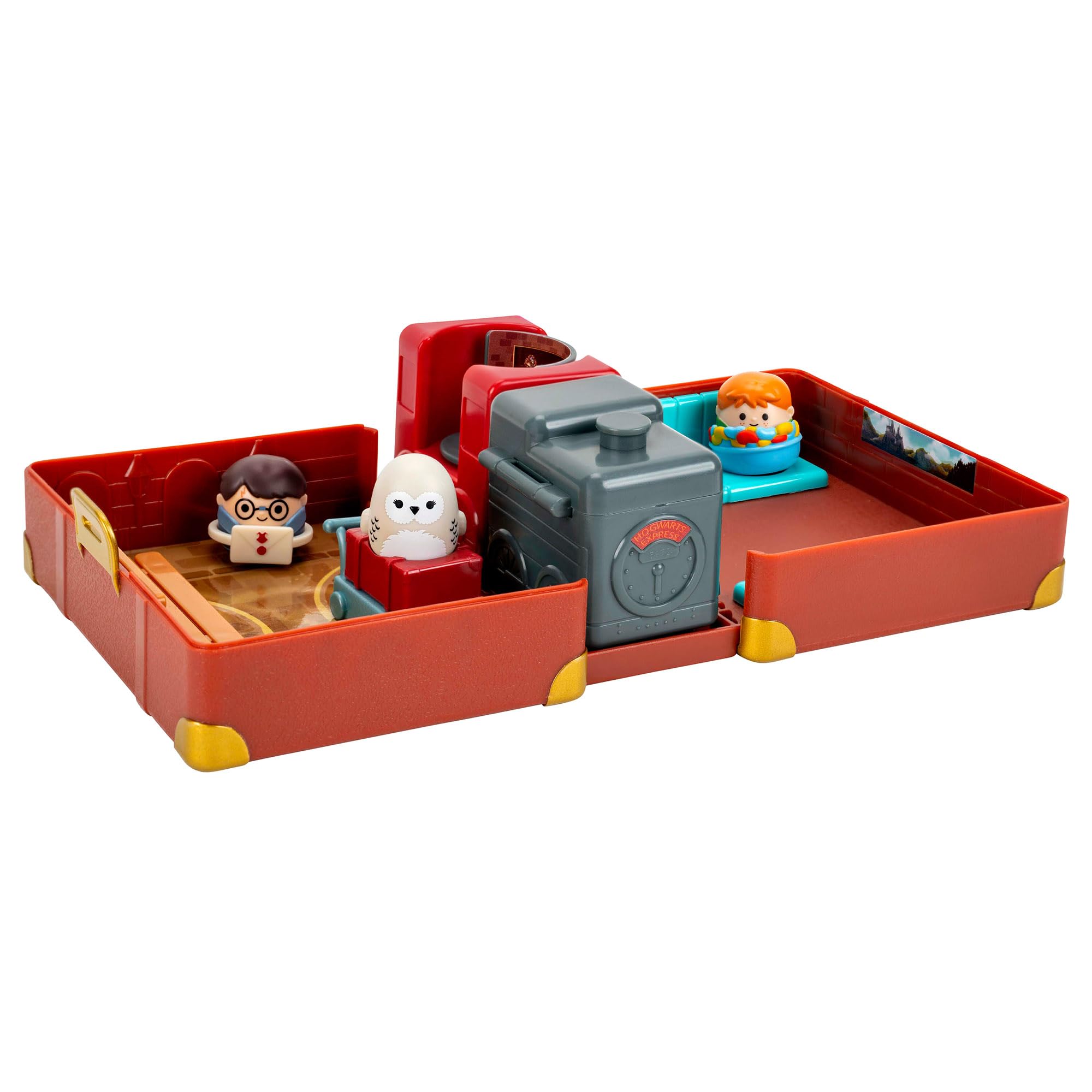 Squish-a-longs Harry Potter Hogwarts Express Playset - 3 Mini-Squish, 3 Accessories, Hogwarts Trunk