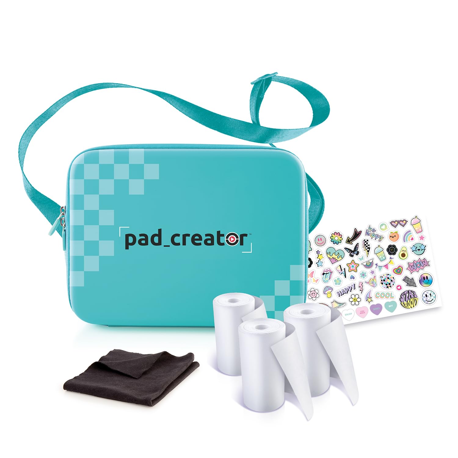 Canal Toys Pad Creator Instant Print Tablet Case - Teal Protective Carry Case with Sticker Sheet & Refills 1