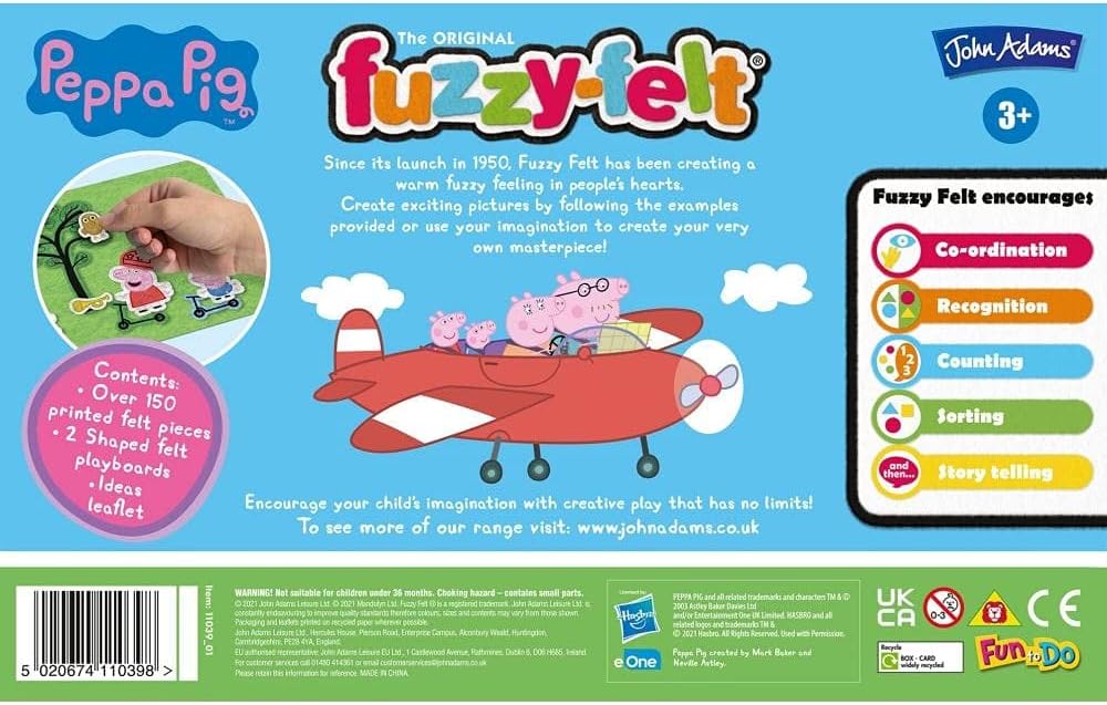 Peppa Pig Fuzzy Felt House Playset - Red 2