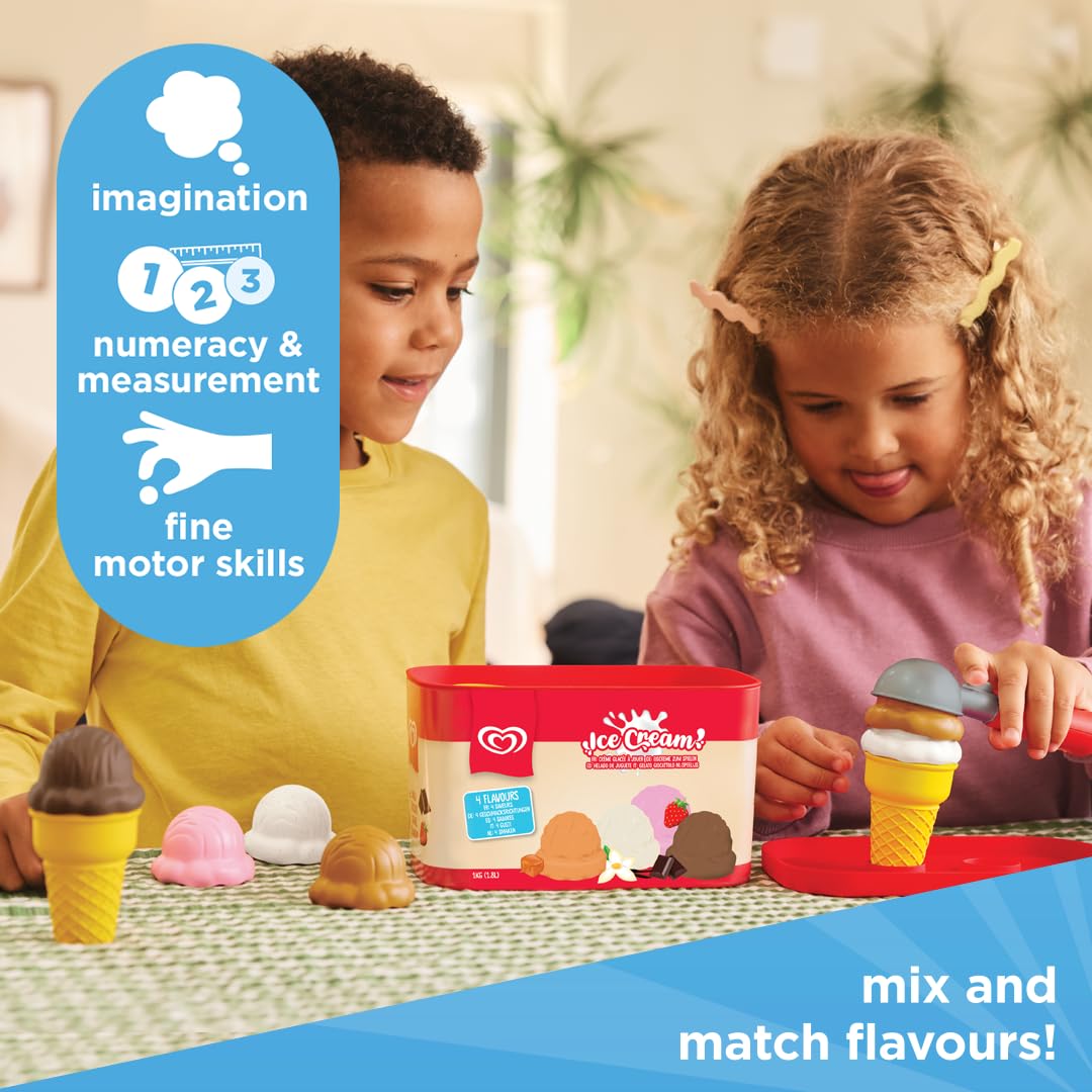 Casdon Official Walls Ice Cream Scoop Play Set - Pretend Play Toy for Ages 2+