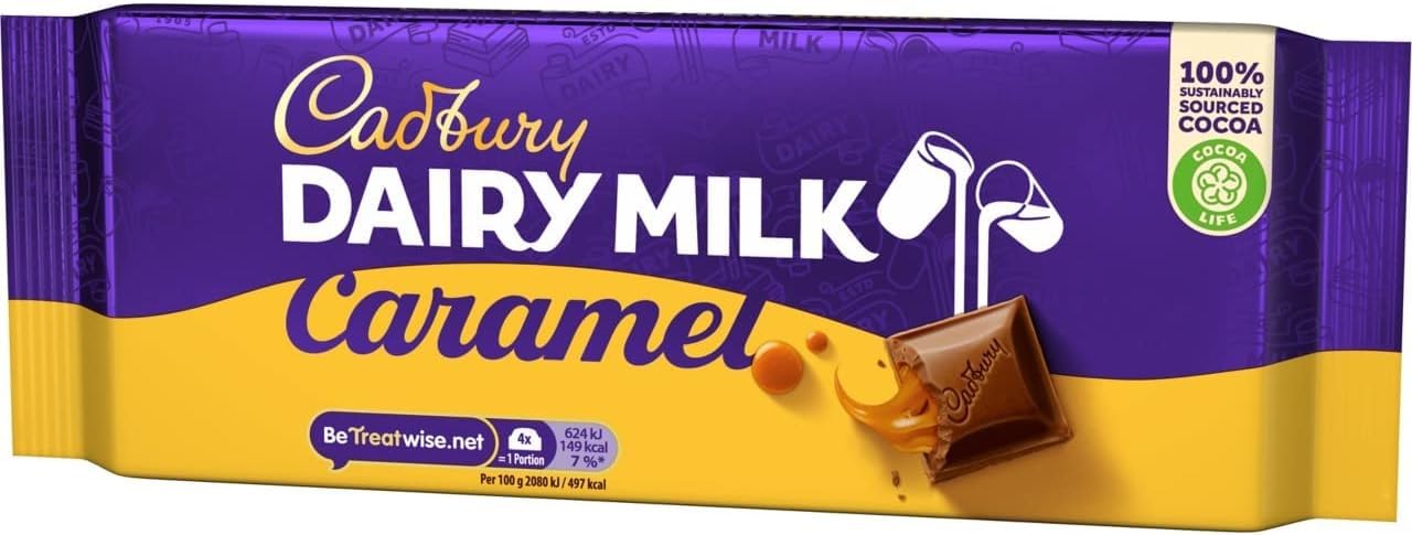 Cadbury Dairy Milk Caramel Chocolate Bar, 180g 11