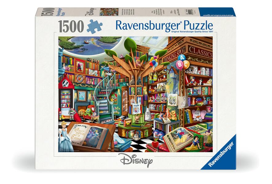 Ravensburger Magical Disney Bookshop 1500 Piece Jigsaw Puzzle for Adults & 3