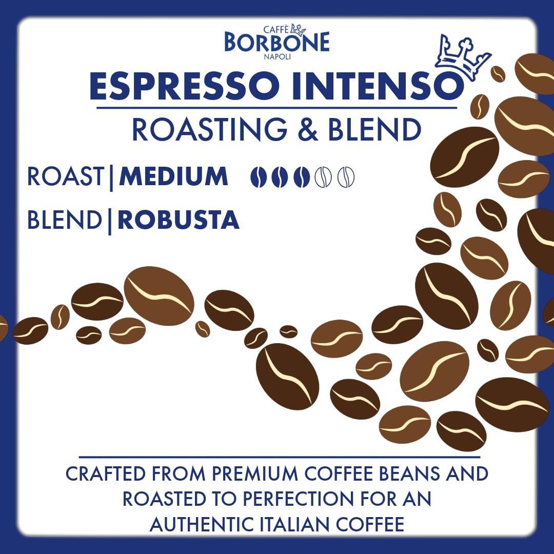 Caffè Borbone Espresso Intenso Whole Coffee Beans - 1kg | Robusta Blend | Dark Chocolate Notes 2