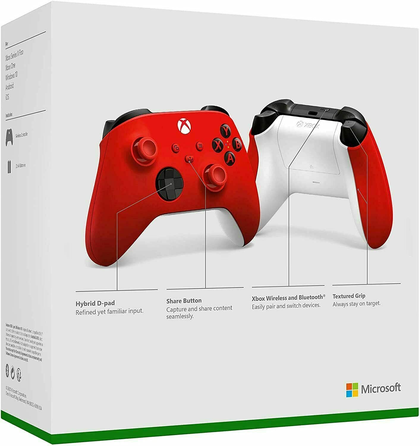 Xbox Wireless Controller - Pulse Red for Xbox Series X|S, Xbox One, PC, Android 4