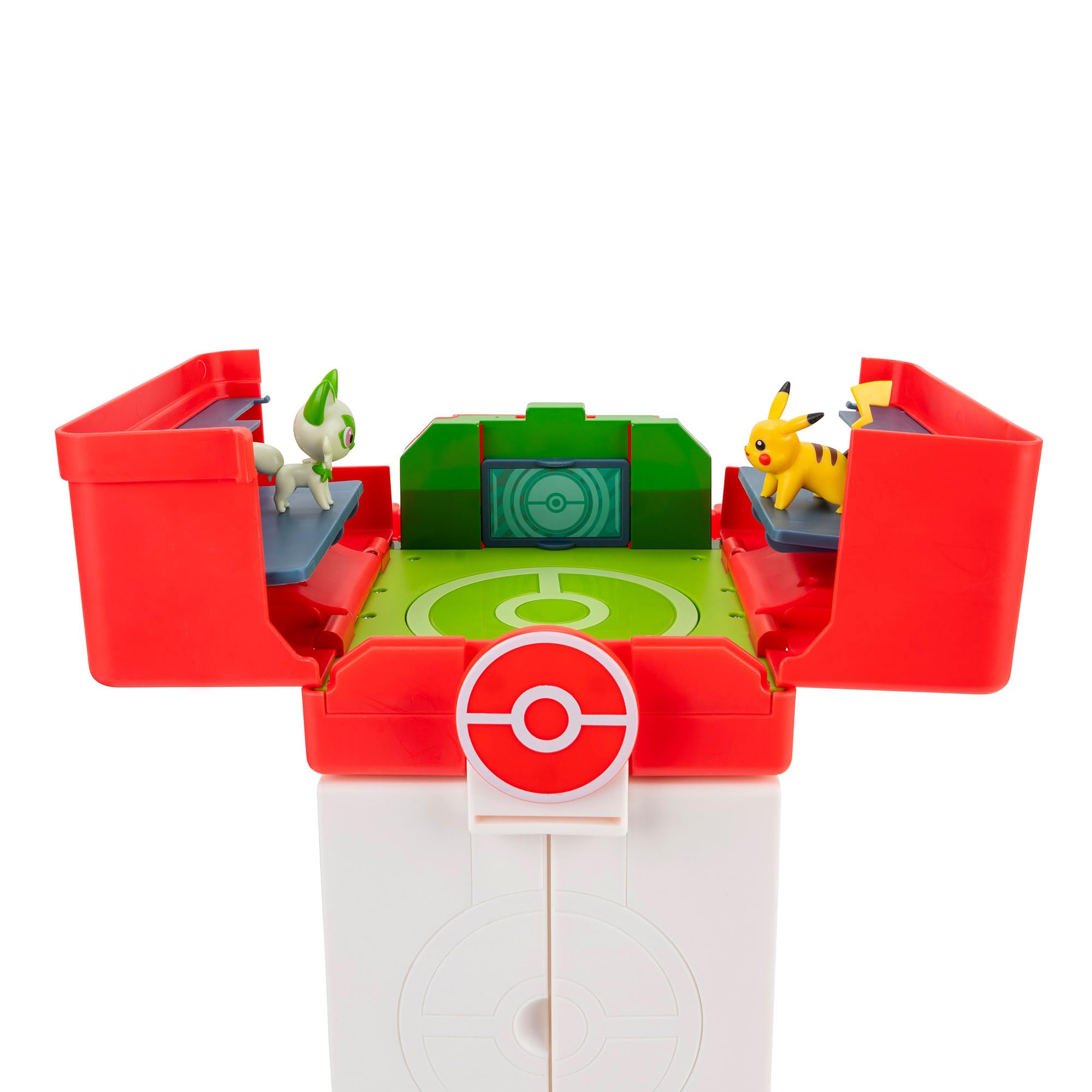Pokémon Play ‘N’ Display Case - Multi-Level Storage with Rooftop Arena & 2 Battle Figures 2