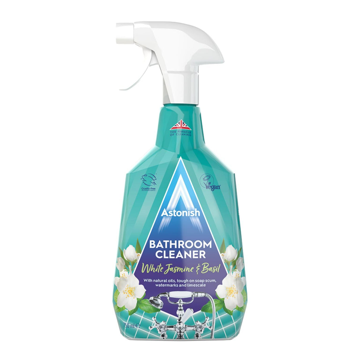 Astonish White Jasmine & Basil Bathroom Cleaner Spray - 750ml, Cruelty-Free