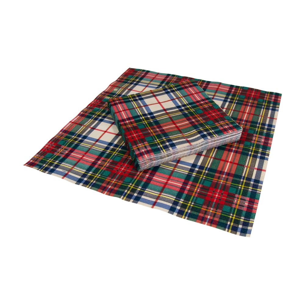 Caspari Stewart Tartan Paper Luncheon Napkins - Triple-Ply, 20 Count 5