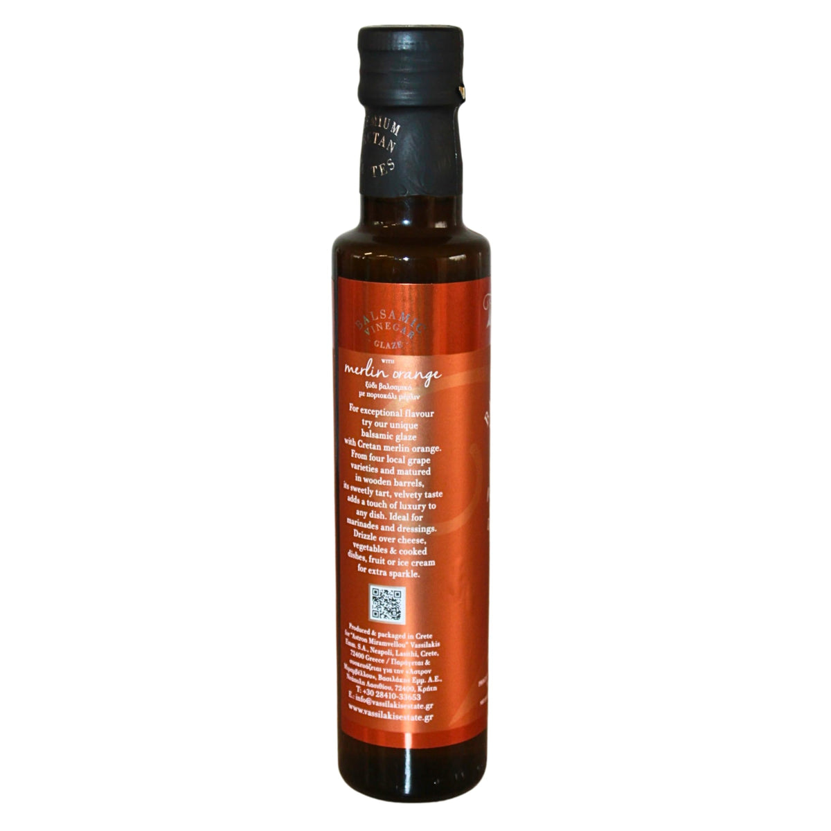 Charisma Vassilakis Estate Greek Balsamic Vinegar with Merlin Orange - 250 ml