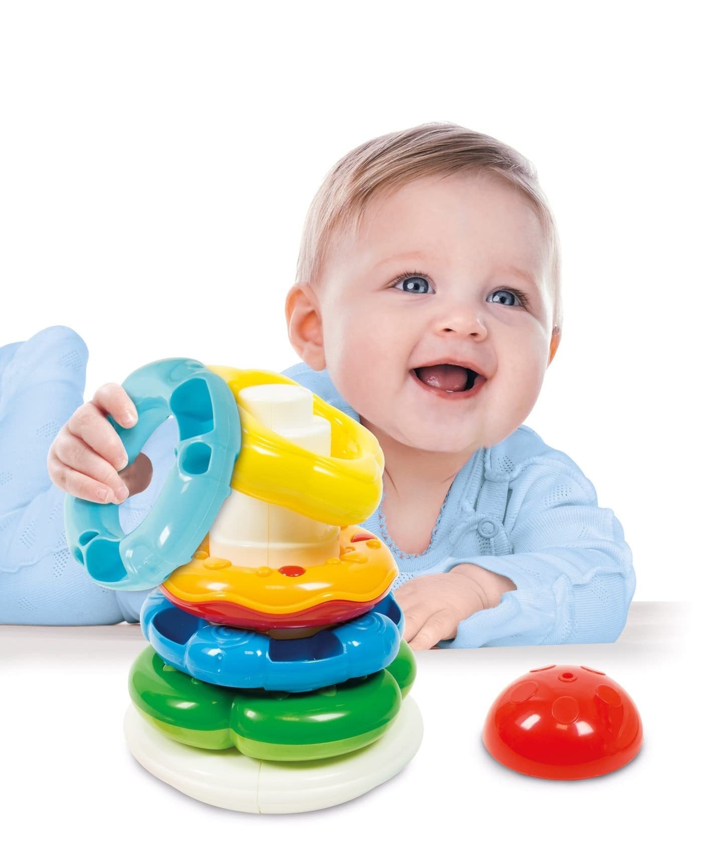 Clementoni Stacking Rings Baby Toy - 5 Colourful Rings | Motor Skill Development | 6-36 Months 2