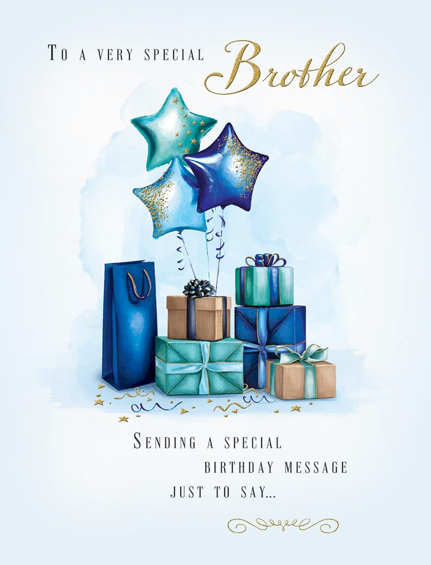 Piccadilly Greetings Special Brother Birthday Card | 8 x 6 Inch | Multicolor