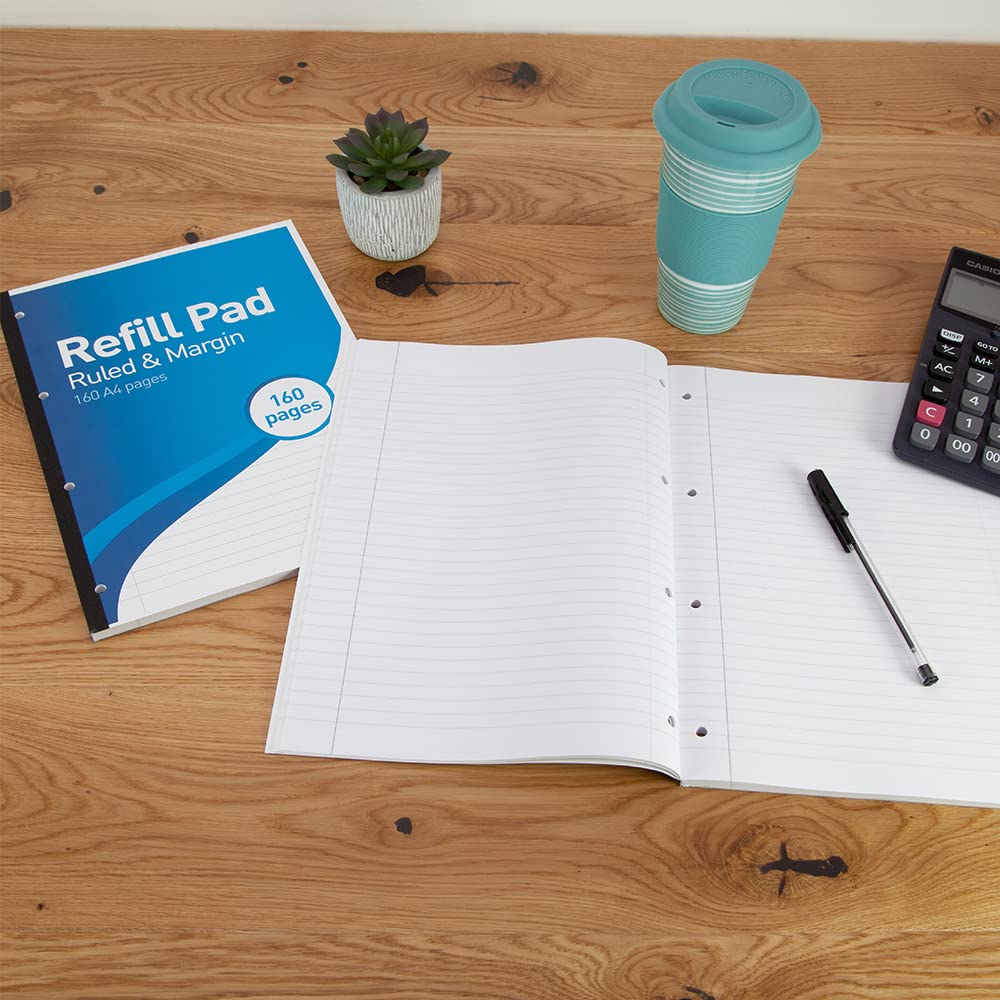 SUMMIT Hamelin A4 Refill Pad - 8mm Ruled Lines, 4-Hole Punched, 70gsm | 5 Pack 5