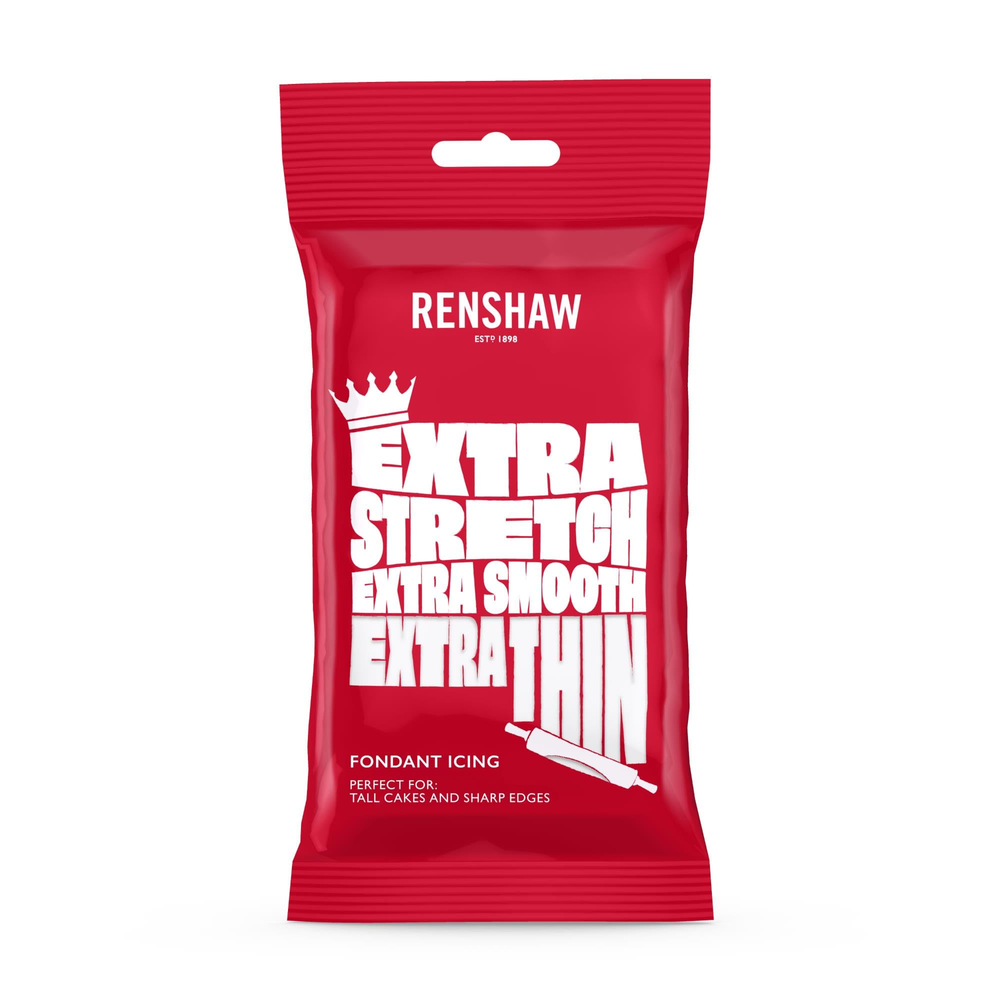 Renshaw - White Extra Stretch Smooth & Thin Fondant Icing 250g 1