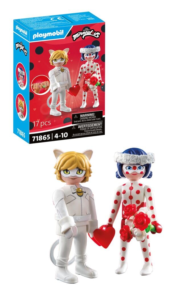 Playmobil Miraculous Ladybugs & Cat Noir's Wedding Playset | Ages 4+ | Model 71865 1