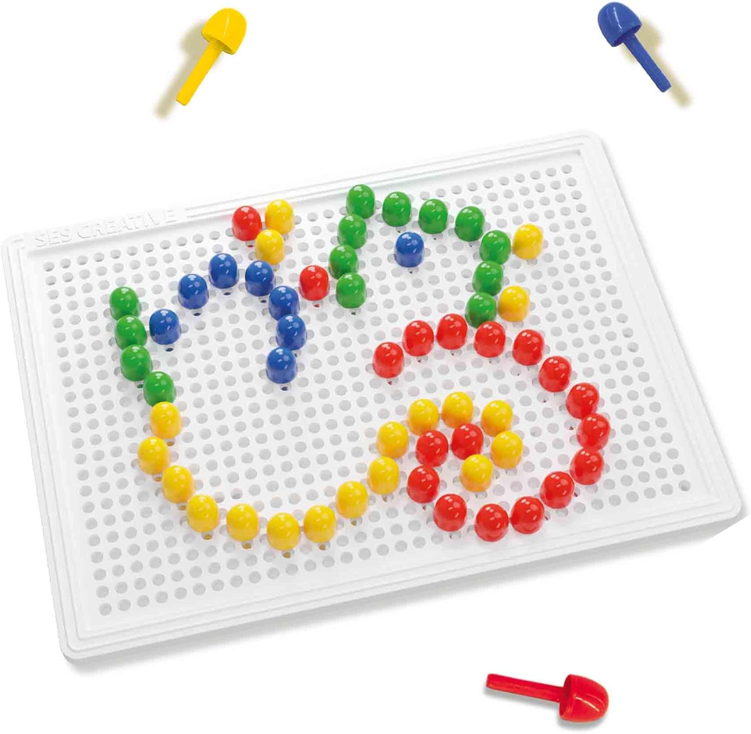 SES Creative 14046 Mosaic Board Compact - Reusable Arts & Crafts Set for Kids 2