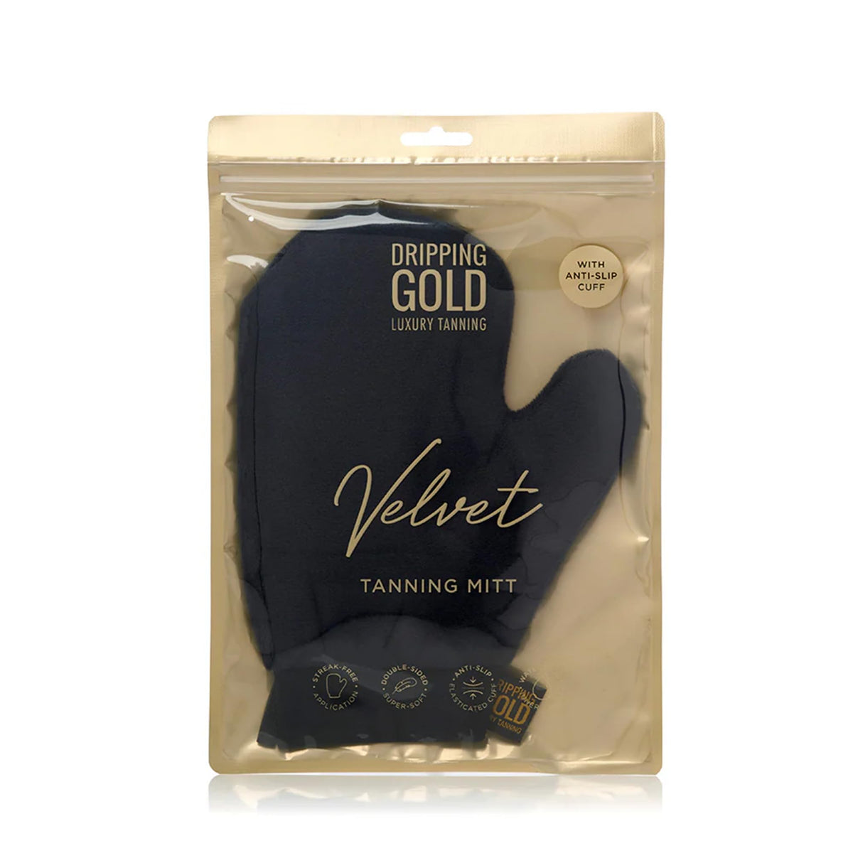 Dripping Gold Luxury Tanning Mitt - Double-Sided Velvet Self Tan Applicator