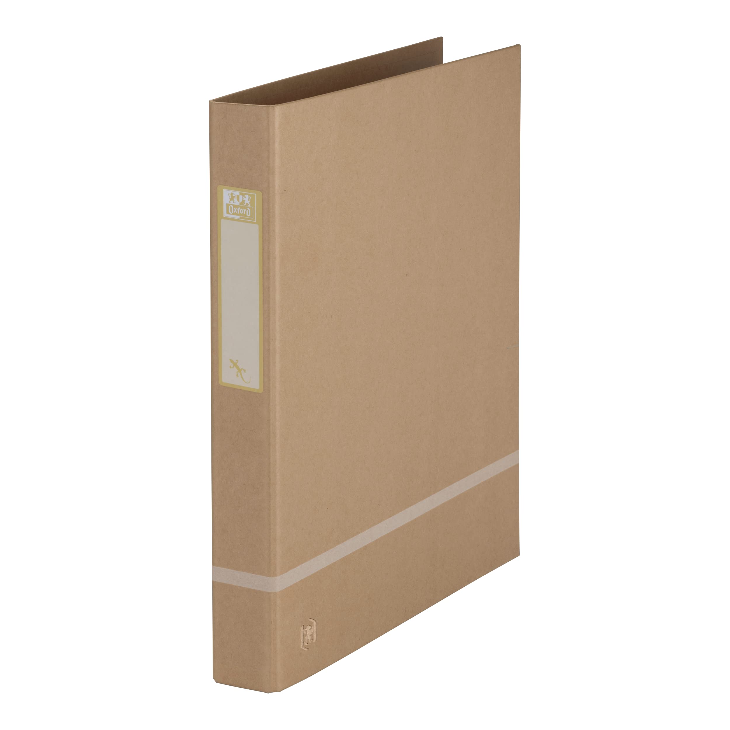 Oxford Recycled A4 O-Ring Binder - 2 Ring, 40mm Spine, Beige | Eco-Friendly Paper-on-Board