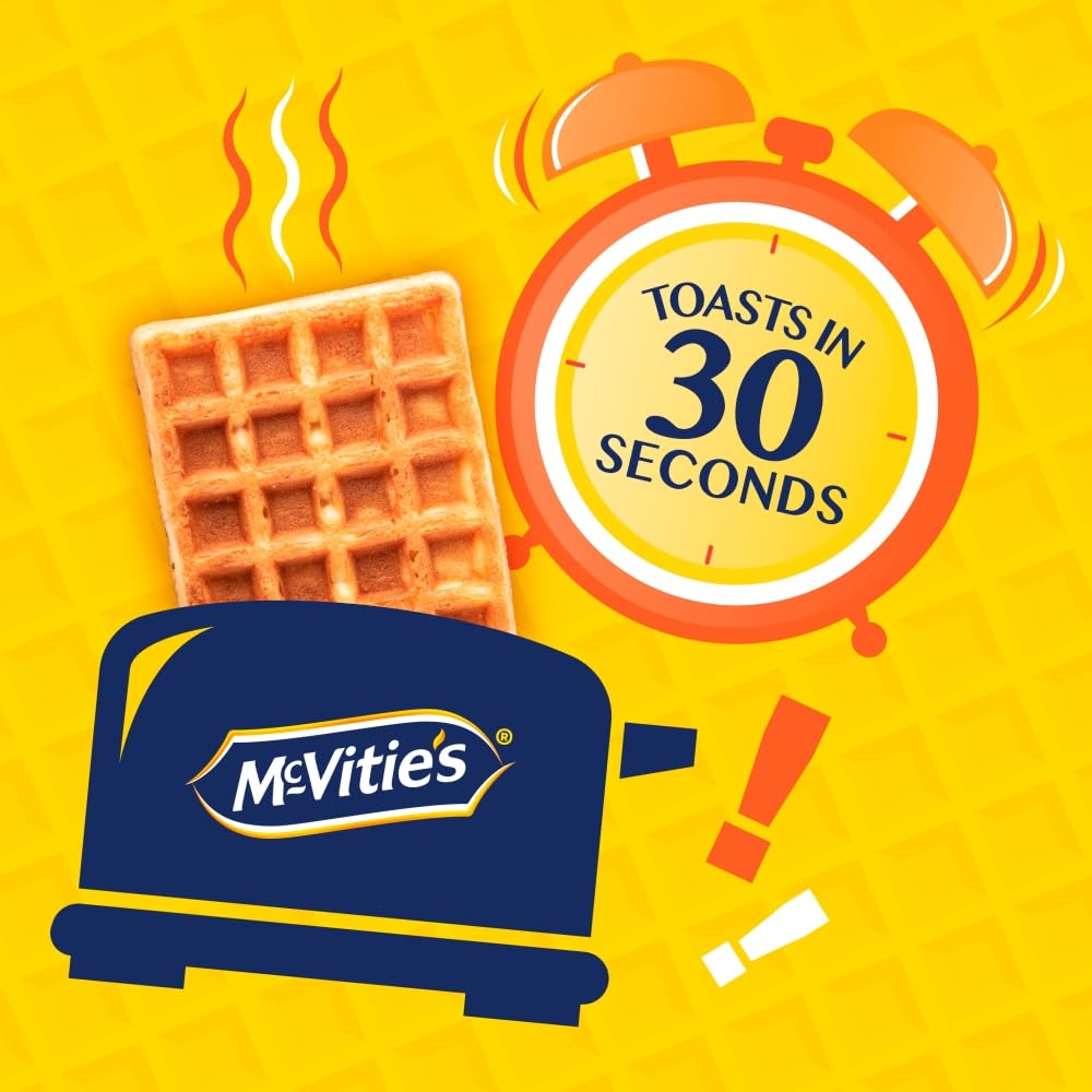 McVitie's Toasting Waffles, 8 x 28 g Waffles per Pack (Pack of 1)