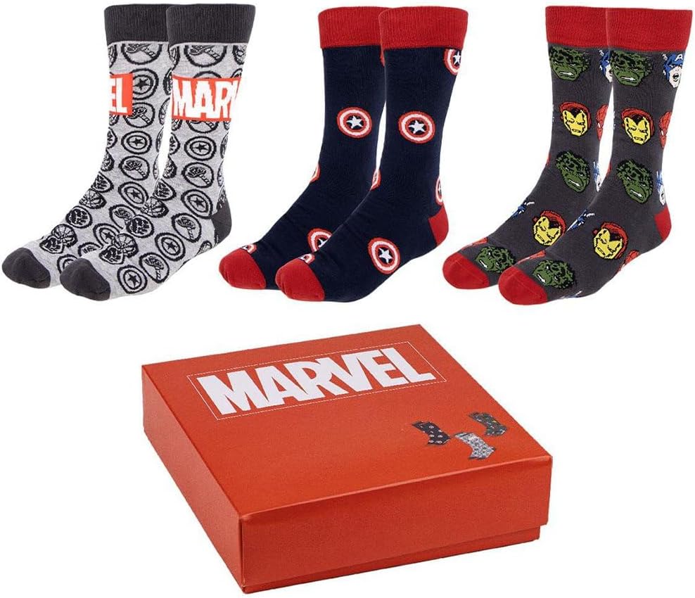 Avengers Marvel Cotton Socks - Multicolor (Size 35-41)