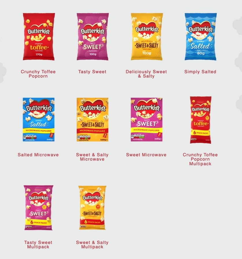 Butterkist Sweet & Salted Microwave Popcorn - 30 x 60g Packs 5
