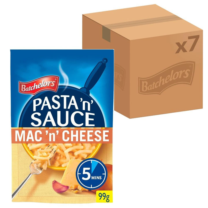 Batchelors Pasta 'n' Sauce Mac 'N' Cheese Pasta Ready Meal, 99g Packet (Pack of 7)
