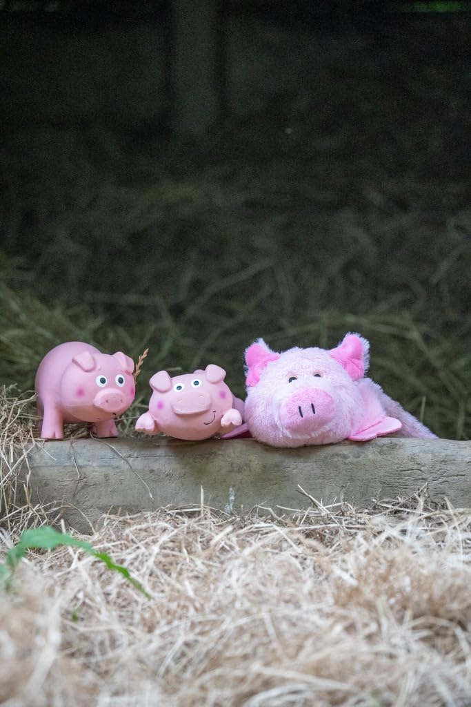 Petface Latex Oink Oink Pig Soft Chew Dog Toy | Non-Toxic Natural Rubber | Portable 6