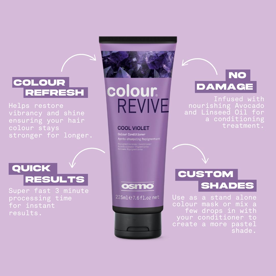 Osmo Colour Revive Cool Violet Semi-Permanent Hair Colour Conditioner - 225ml