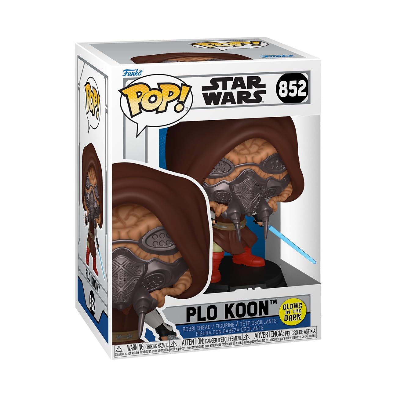 Funko Pop! Star Wars: Clone Wars - Plo Koon (Glow in the Dark) Vinyl Figure | Model 93359 1
