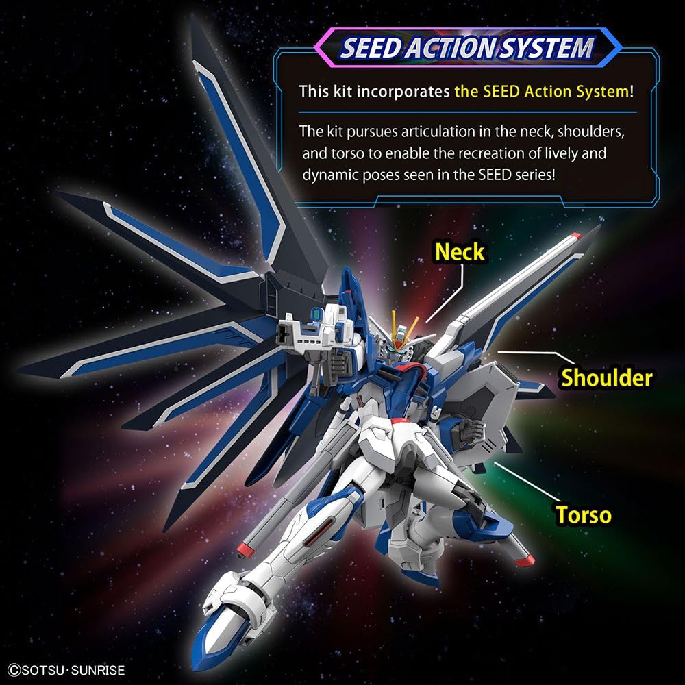 GUNDAM Rising Freedom Gundam Model Kit - HG 1/144 Scale, Age 8+