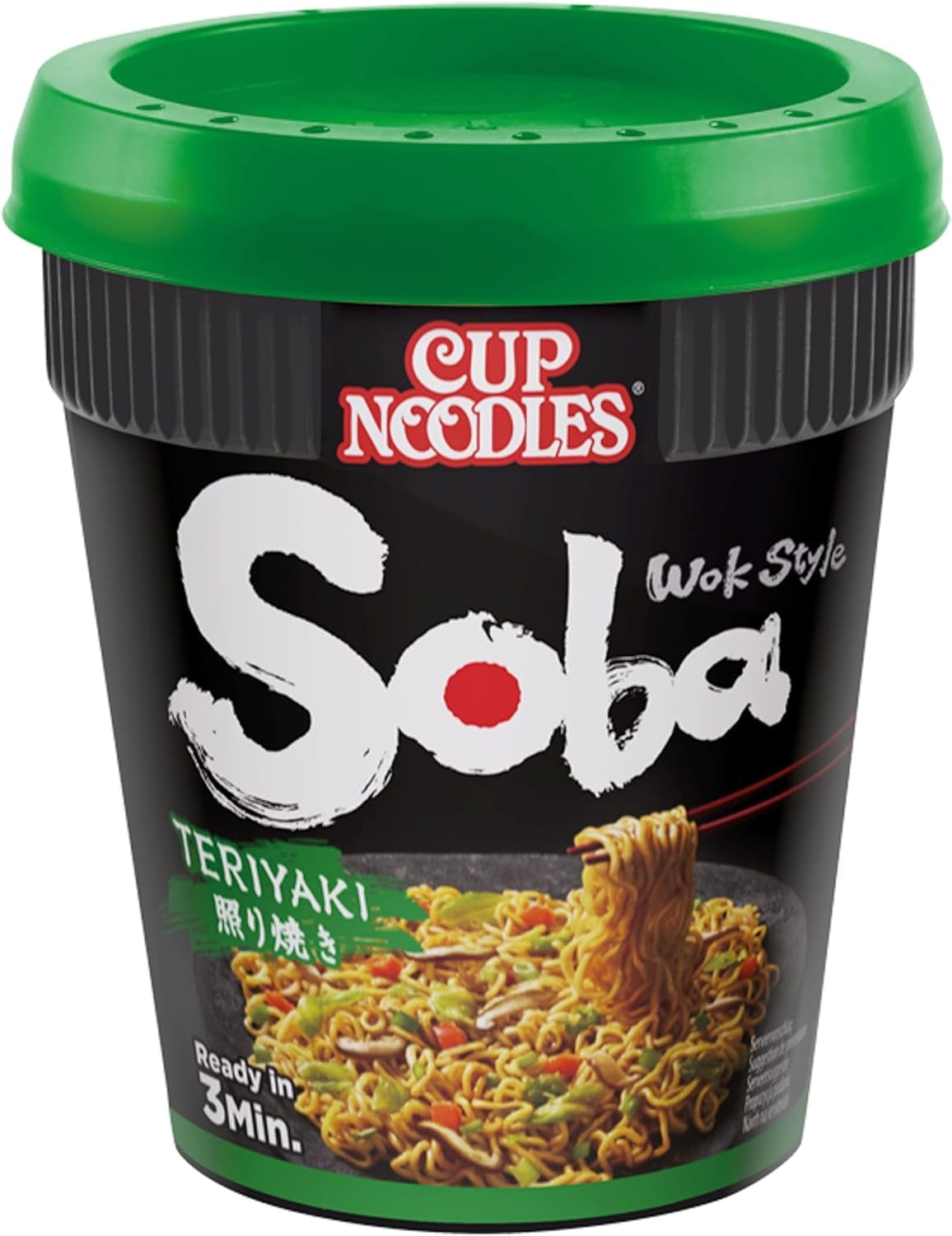 NISSIN Cup Noodles Soba Wok Style Teriyaki Flavoured Instant Noodles, 90 g (Pack of 8) 2