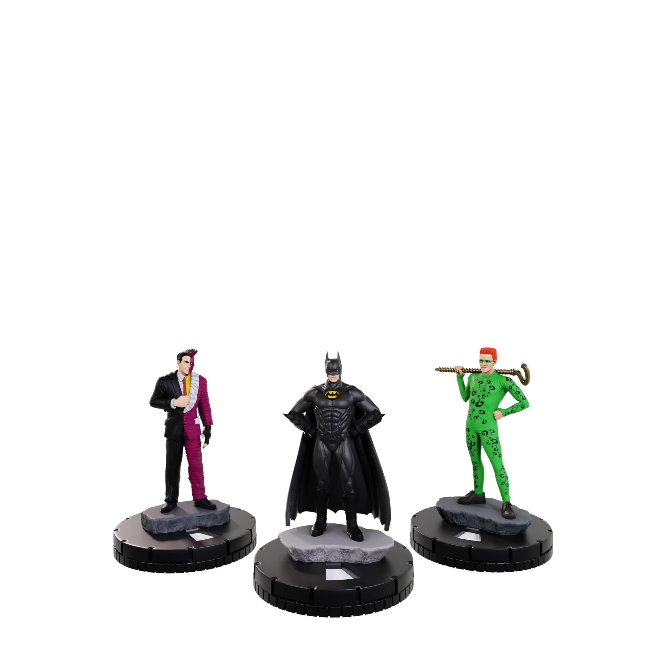 WizKids DC HeroClix Iconix: Batman Forever - Batman, The Riddler, Two-Face | Limited Edition 1