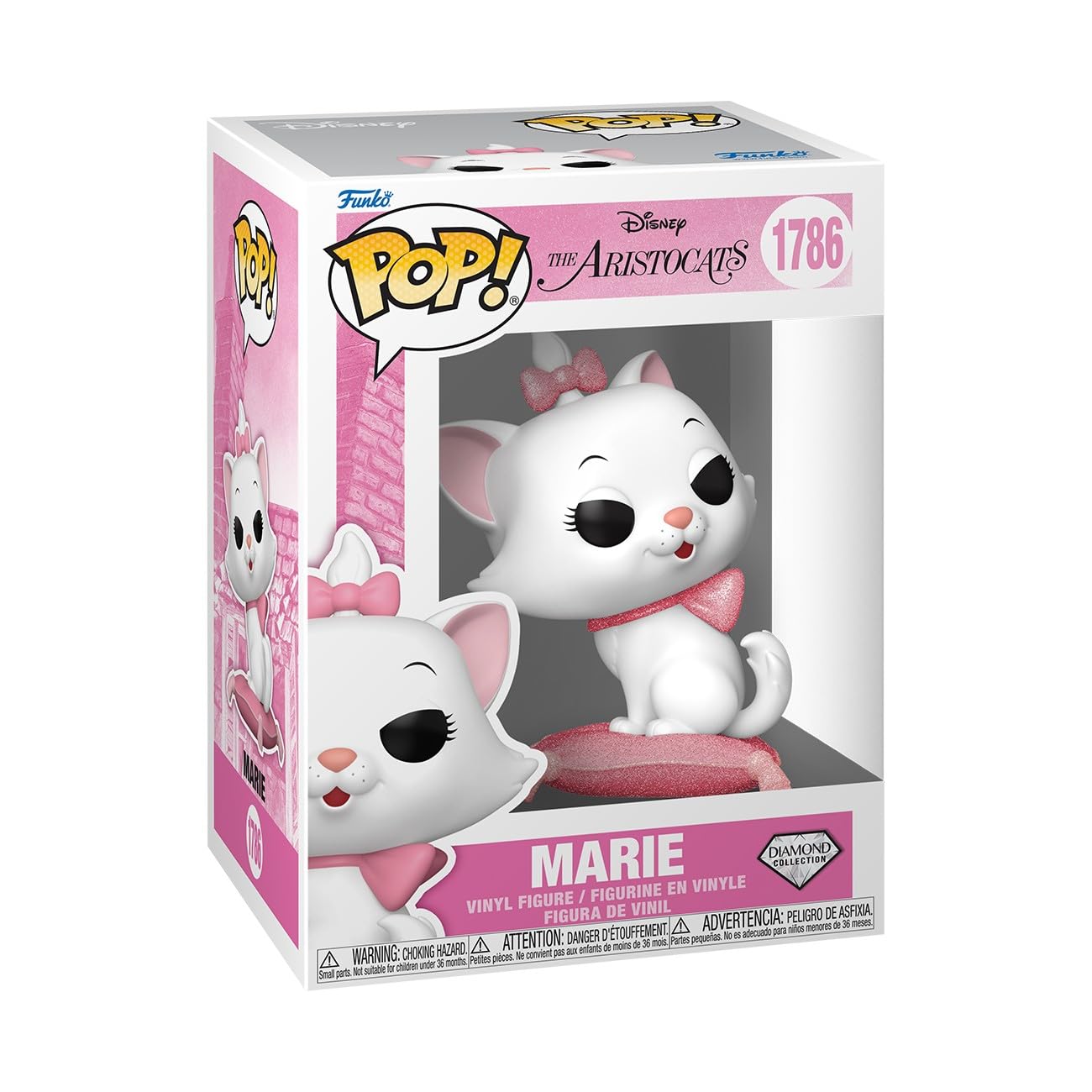 Funko POP! Disney: The Aristocats - Marie (Glitter) Glow in the Dark Vinyl Figure | 3.75 Inches | Ages 3+ 1