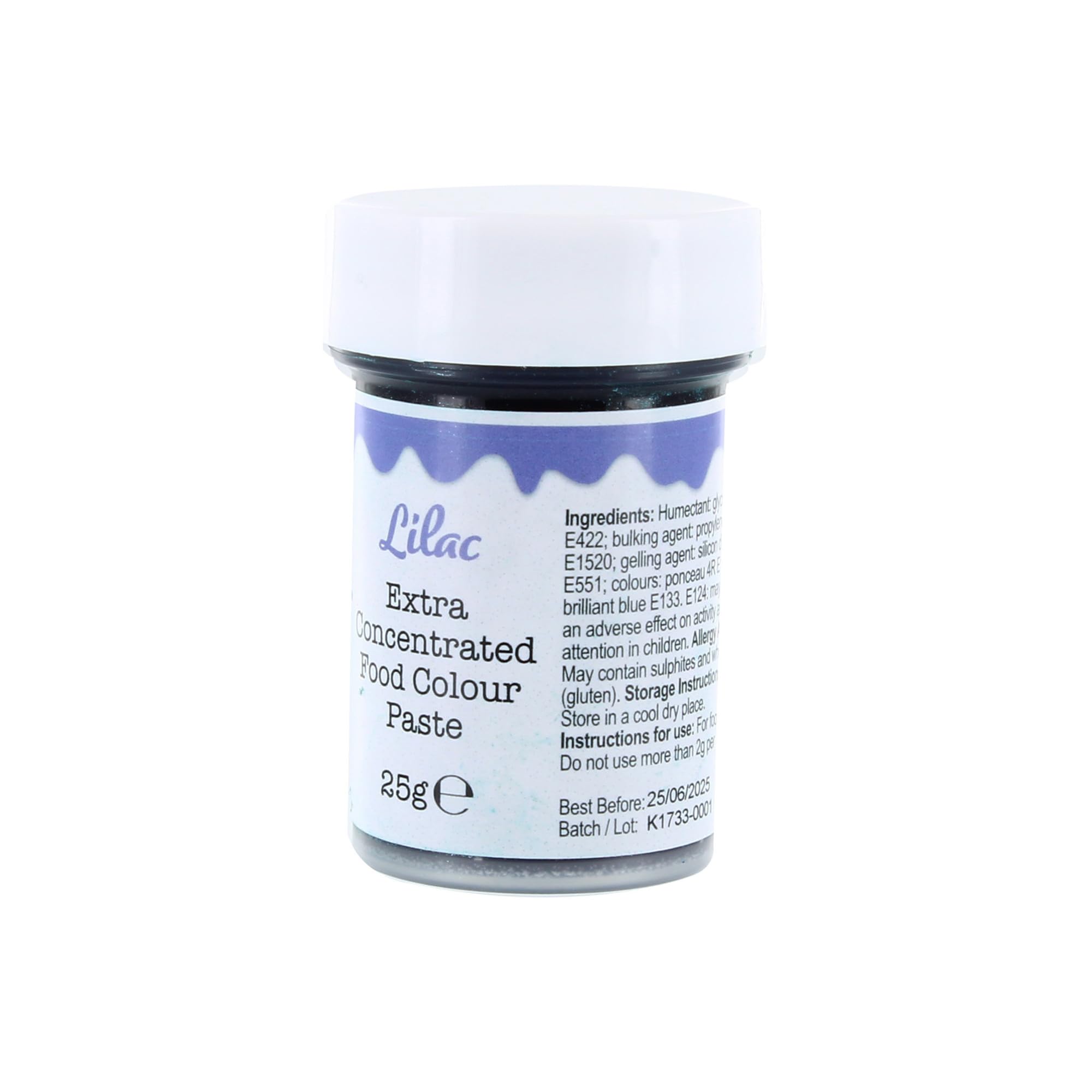 Colour Splash Concentrated Food Colouring Paste - Lilac | 25g Pot | Professional Edible Dye 8