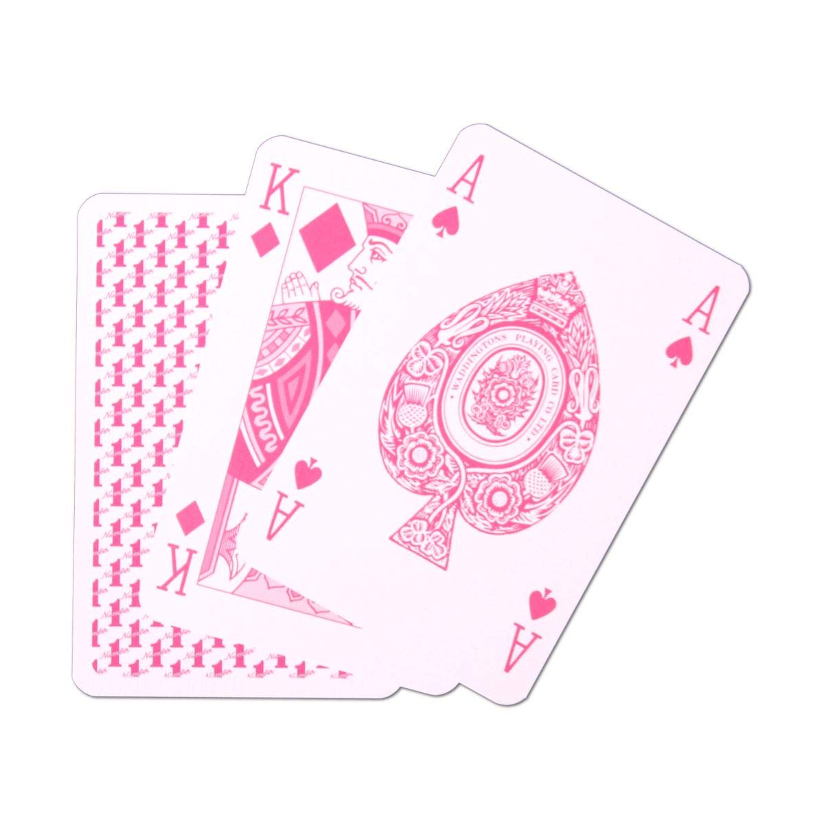Waddingtons Number 1 Playing Cards Linen Finish Pink Edition