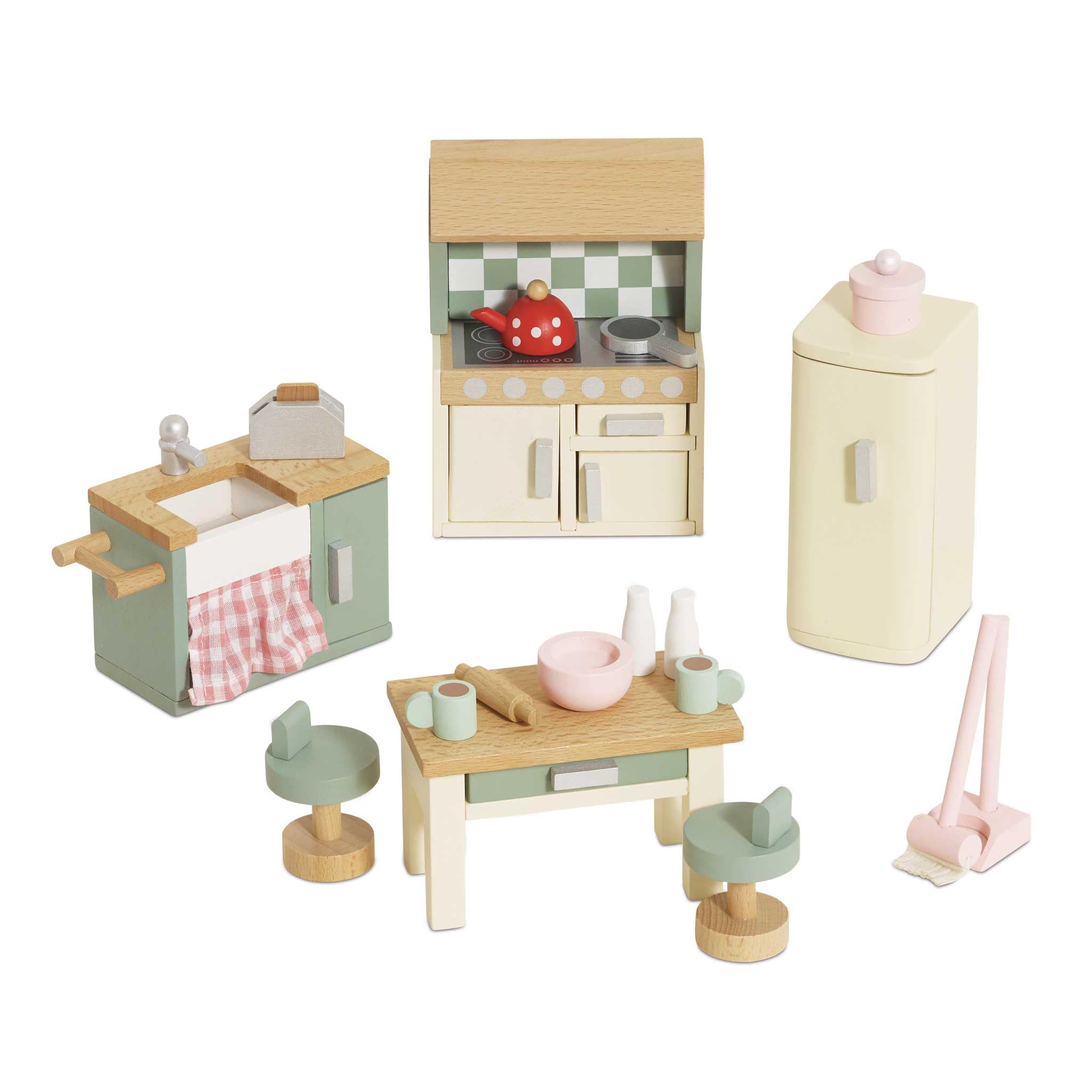 Le Toy Van Wooden Daisylane Kitchen Dolls House Furniture Set | 20 Pieces | Ages 3+ 1
