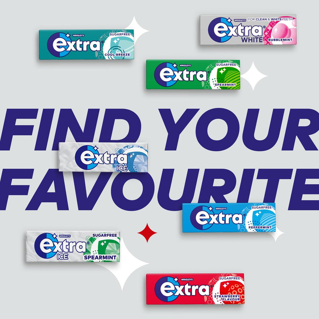 Extra - White Chewing Gum Sugar Free (5 x 10 Pieces)