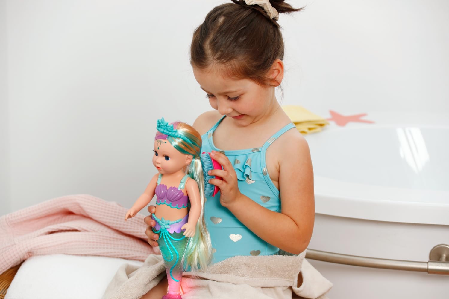 BABY born Mermaid - 43cm Color-Changing Light-Up Tail Doll for Ages 3+ 6